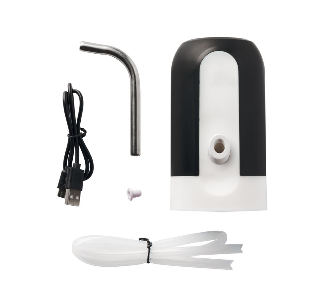 Fitcure™ Premium Automatic Electric Water Bottle Pump | Wireless USB Rechargeable Drinking Water Dispenser Pump with LED Switch for 20L Can & Bottles (White & Black)