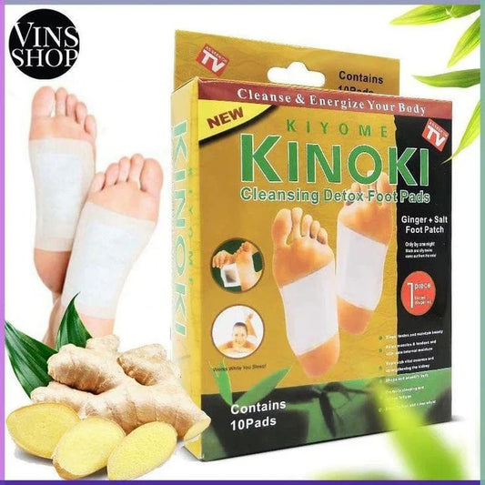 Fitcure™ Kinoki Cleansing Detox Foot Pads | [BUY 1 GET 1 FREE] | Natural Ginger & Salt Wellness Patch for Body Toxins, Stress Relief & Better Sleep BUY 1 GET 1 FREE