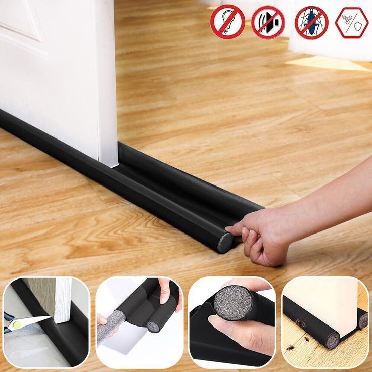 Fitcure™ Premium Double-Sided Door Bottom Draft Stopper | Pack of 2 Heavy Duty Door Guard for Noise reduction, Insect Protector & AC Power Saving (Brown)