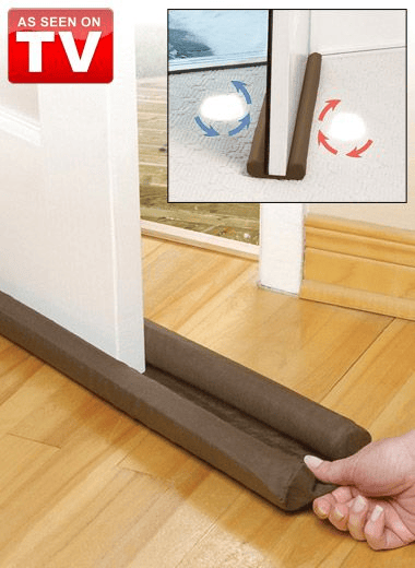 Fitcure™ Premium Double-Sided Door Bottom Draft Stopper | Pack of 2 Heavy Duty Door Guard for Noise reduction, Insect Protector & AC Power Saving (Brown)