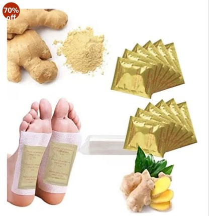 Fitcure™ Kinoki Cleansing Detox Foot Pads | [BUY 1 GET 1 FREE] | Natural Ginger & Salt Wellness Patch for Body Toxins, Stress Relief & Better Sleep BUY 1 GET 1 FREE