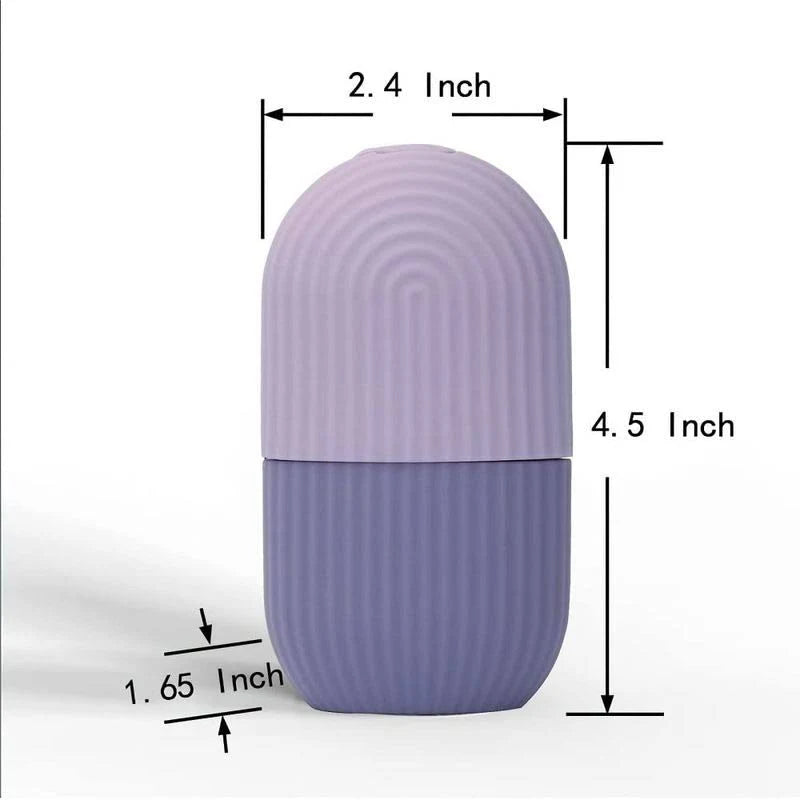 Fitcure™ Premium Ice Roller for Face & Eye Puffiness Relief | Pack of 2 Silicone Ice Contour Roller Mold for Skin Glow, Fine Lines & Massaging (Pink & Orange)