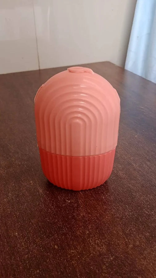 Fitcure™ Premium Ice Roller for Face & Eye Puffiness Relief | Pack of 2 Silicone Ice Contour Roller Mold for Skin Glow, Fine Lines & Massaging (Pink & Orange)